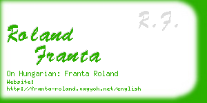 roland franta business card